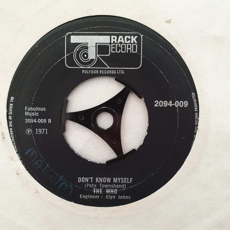 The Who ‎– Won't Get Fooled Again - Vinyl 7" Record - Very-Good+ Quality (VG+) - C-Plan Audio