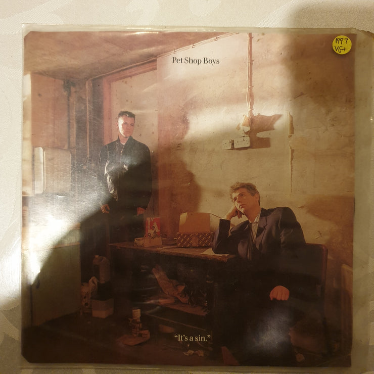 Pet Shop Boys ‎– It's A Sin - Vinyl 7" Record - Very-Good+ Quality (VG+) - C-Plan Audio