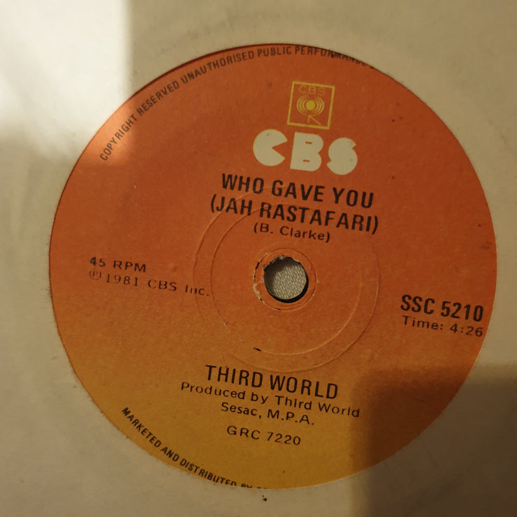 Third World ‎– Dancing On The Floor (Hooked On Love) - Vinyl 7" Record - Opened  - Very-Good Quality (VG) - C-Plan Audio