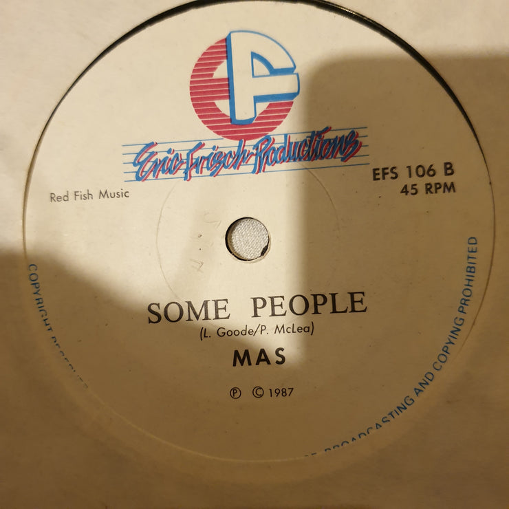 MAS ‎– Pump Up The Volume / Some People - Vinyl 7" Record - Very-Good+ Quality (VG+) - C-Plan Audio