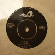 Louis Armstrong ‎– Cabaret / What A Wonderful World - Vinyl 7" Record - Opened  - Very-Good Quality (VG) - C-Plan Audio