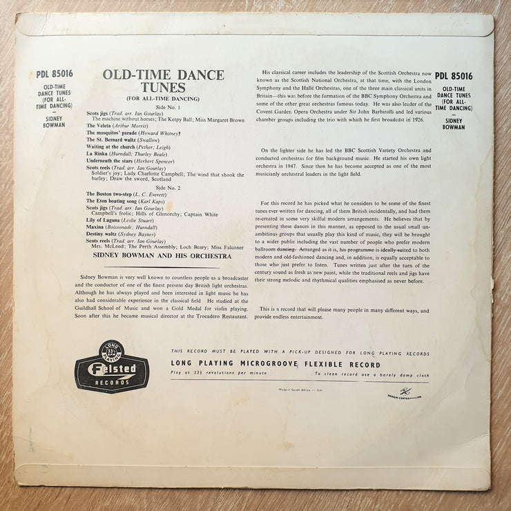 Sidney Bowman And His Orchestra ‎– Old-Time Dance Tunes (For All-Time Dancing) - Vinyl LP Record - Opened  - Very-Good- Quality (VG-) - C-Plan Audio