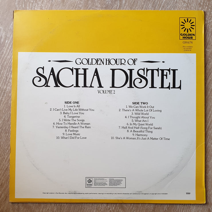 Sacha Distel ‎– Golden Hour Of Sacha Distel - Vinyl LP Record - Very-Good+ Quality (VG+) - C-Plan Audio