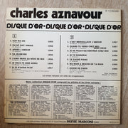 Charles Aznavour ‎– Le Disque D'or De Charles Aznavour  - Vinyl LP Record - Very-Good+ Quality (VG+) - C-Plan Audio