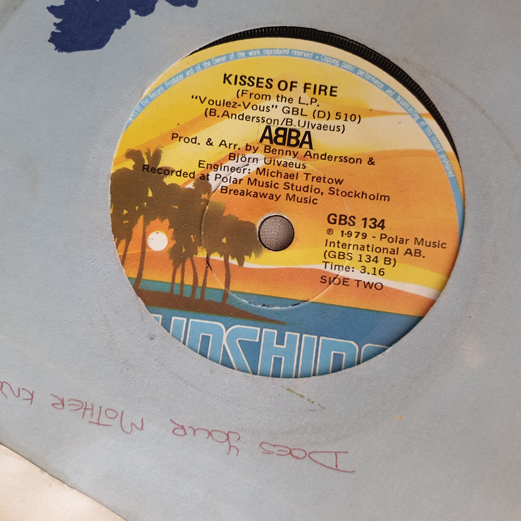 ABBA ‎– Does Your Mother Know - Vinyl 7" Record - Opened  - Very-Good Quality (VG) - C-Plan Audio
