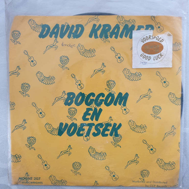 David Kramer ‎– Hak Hom Blokkies / Boggom En Voetsek  - Vinyl 7" Record - Opened  - Very-Good Quality (VG) - C-Plan Audio