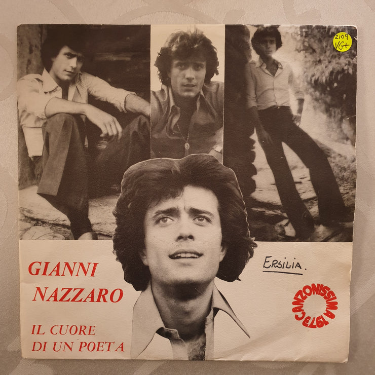 Gianni Nazzaro ‎– Il Cuore Di Un Poeta - Vinyl 7" Record - Very-Good+ Quality (VG+) - C-Plan Audio