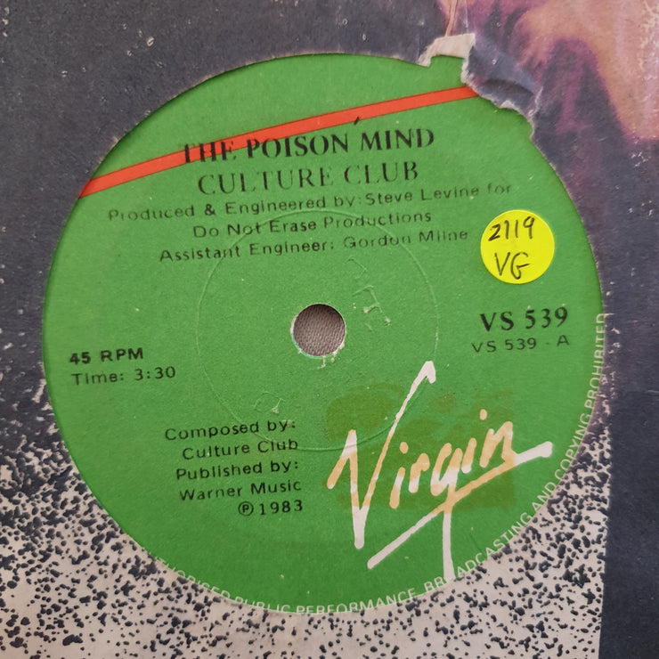 Culture Club ‎– (Church Of) The Poison Mind - Vinyl 7" Record - Very-Good Quality (VG) - C-Plan Audio