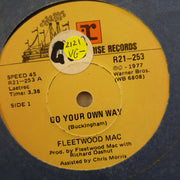 Fleetwood Mac ‎– Go Your Own Way / Don't Stop - Vinyl 7" Record - Very-Good- Quality (VG-) - C-Plan Audio