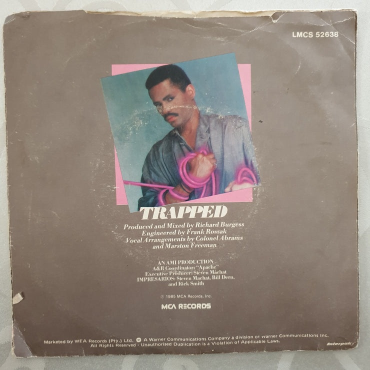 Colonel Abrams ‎– Trapped  - Vinyl 7" Record - Very-Good Quality (VG) - C-Plan Audio
