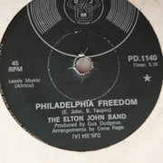 The Elton John Band ‎– Philadelphia Freedom - Vinyl 7" Record - Very-Good Quality (VG) - C-Plan Audio