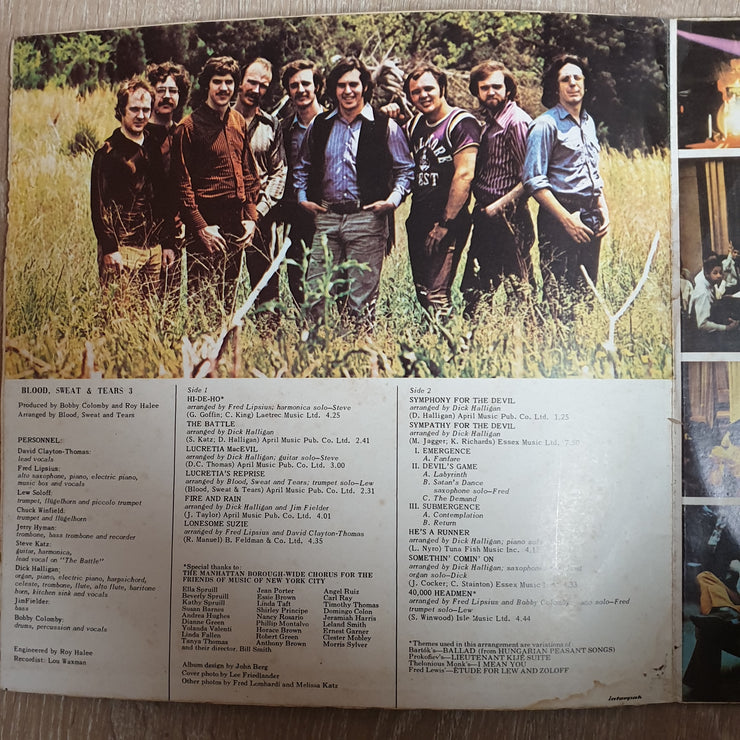 Blood, Sweat And Tears ‎– Blood, Sweat And Tears 3 - Vinyl  LP Record - Opened  - Very-Good Quality (VG) - C-Plan Audio