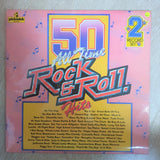 50 All Time Rock & Roll  Hits - Double Vinyl LP Record - Very-Good+ Quality (VG+) - C-Plan Audio