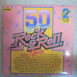 50 All Time Rock & Roll  Hits - Double Vinyl LP Record - Very-Good+ Quality (VG+) - C-Plan Audio
