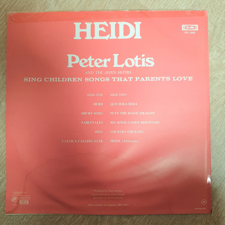 Heidi - Peter Lotis ad the Alpen Sisters - Vinyl LP Record - Very-Good- Quality (VG-) - C-Plan Audio