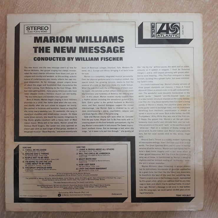 Marion Williams - The New Message - Vinyl LP Record - Good Quality (G) - C-Plan Audio