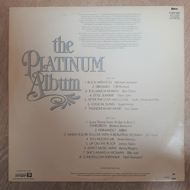The Platinum Album - K-Tel - Original Artists - Vinyl LP Record - Very-Good+ Quality (VG+) - C-Plan Audio