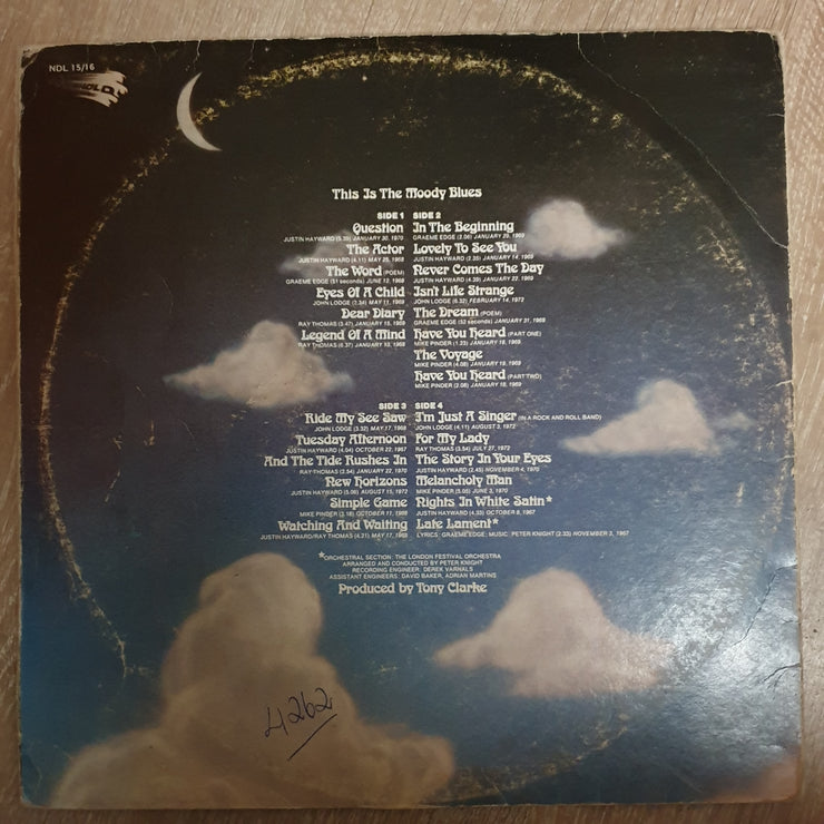 This is The Moody Blues - Double Vinyl LP Record - Very-Good- Quality (VG-) - C-Plan Audio