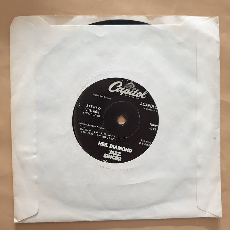 Neil Diamond ‎– Love On The Rocks / Acapulco - Vinyl 7" Record - Very-Good+ Quality (VG+) - C-Plan Audio