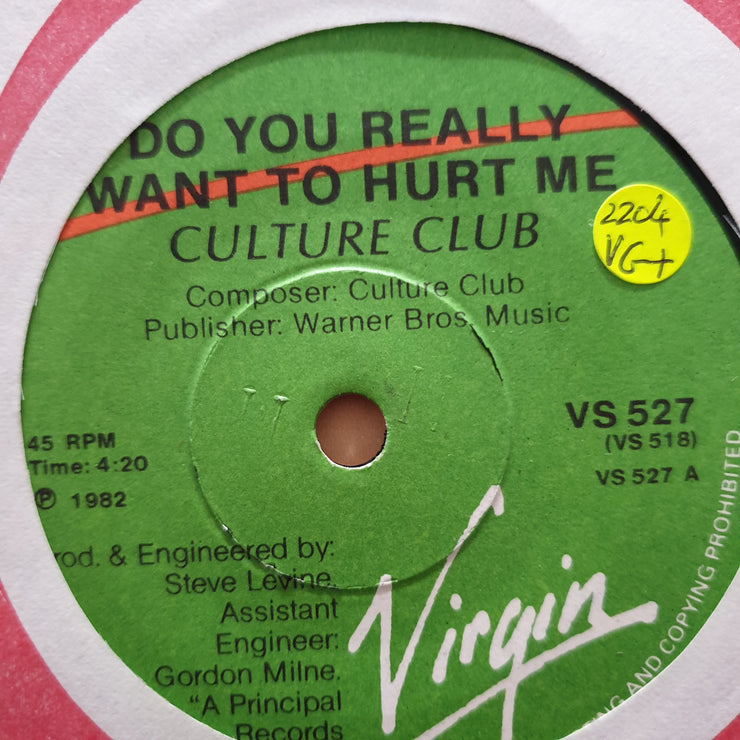 Culture Club ‎– Do You Really Want To Hurt Me - Vinyl 7" Record - Very-Good+ Quality (VG+) - C-Plan Audio