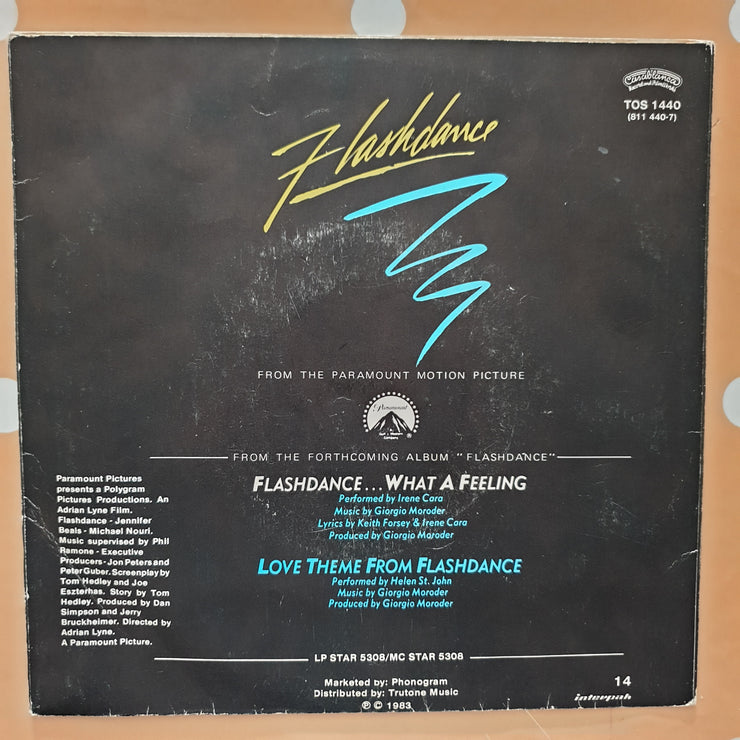 Irene Cara ‎– Flashdance ... What A Feeling - Vinyl 7" Record - Very-Good+ Quality (VG+) - C-Plan Audio