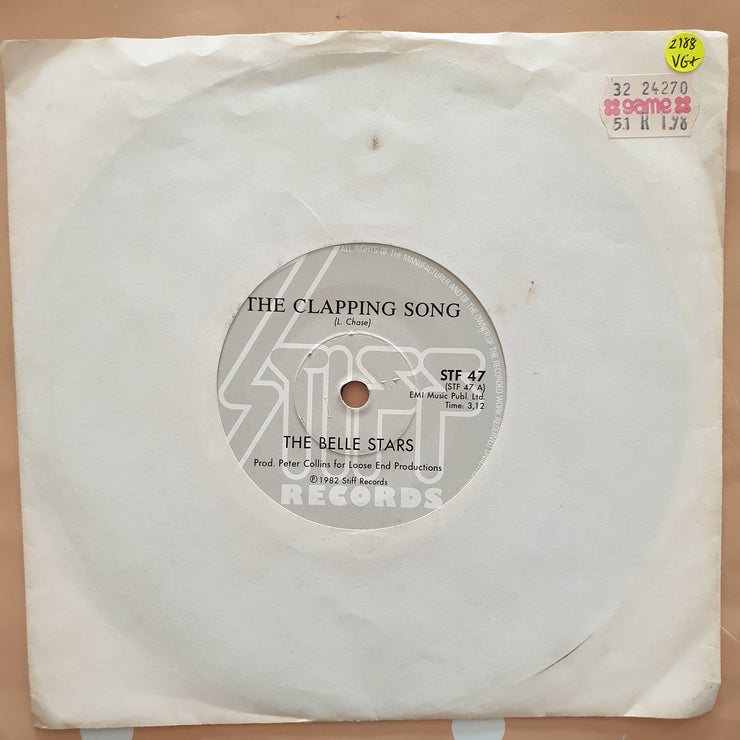 The Belle Stars ‎– The Clapping Song - Vinyl 7" Record - Very-Good+ Quality (VG+) - C-Plan Audio