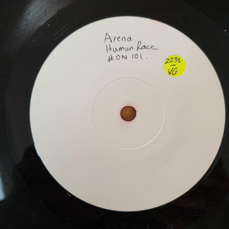 Arena ‎– Human Race - Vinyl 7" Record - Very-Good- Quality (VG-) - C-Plan Audio
