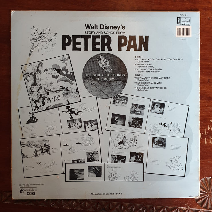 Walt Disney's - Peter Pan - Vinyl LP Record - Good+ Quality (G+) - C-Plan Audio