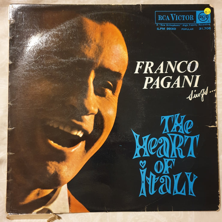 Franco Pagani ‎– The Heart Of Italy - Vinyl LP Record - Good+ Quality (G+) - C-Plan Audio