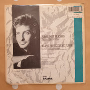 Barry Manilow ‎– Please Don't Be Scared - Vinyl 7" Record - Very-Good+ Quality (VG+) - C-Plan Audio