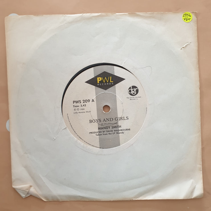 Mandy Smith ‎– Boys And Girls - Vinyl 7" Record - Very-Good+ Quality (VG+) - C-Plan Audio