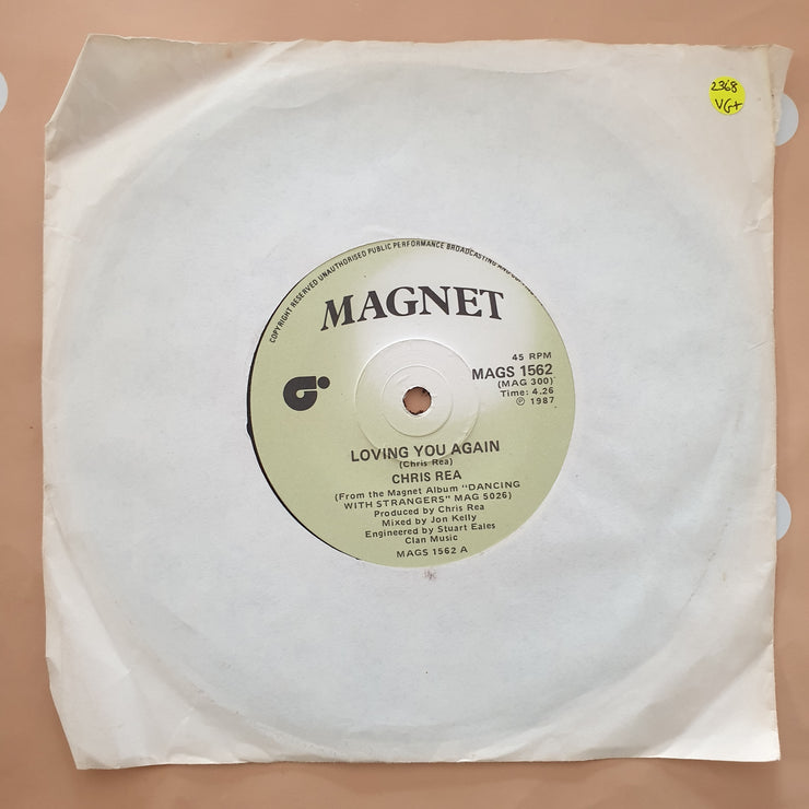 Chris Rea ‎– Loving You Again - Vinyl 7" Record - Very-Good+ Quality (VG+) - C-Plan Audio