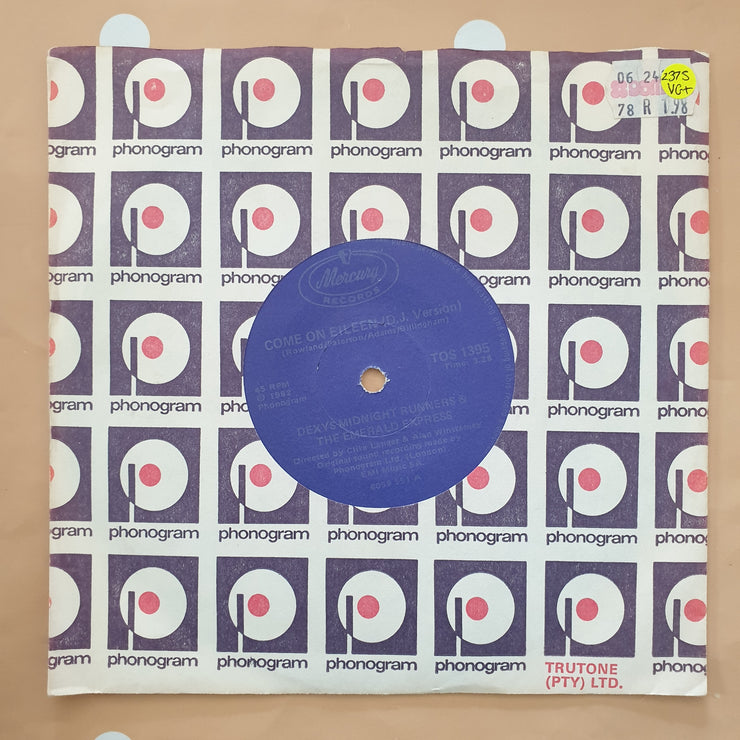 Dexys Midnight Runners & The Emerald Express ‎– Come On Eileen - Vinyl 7" Record - Very-Good+ Quality (VG+) - C-Plan Audio