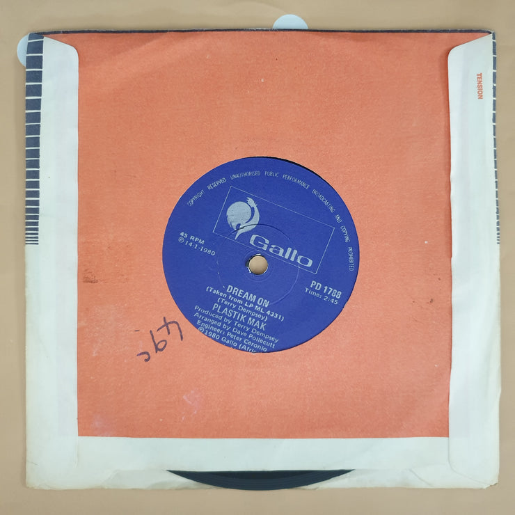Plastik Mak ‎– Shake Your Body / Dream On - Vinyl 7" Record - Very-Good+ Quality (VG+) - C-Plan Audio
