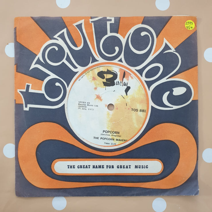 The Popcorn Makers ‎– Popcorn / Toad In The Hole - Vinyl 7" Record - Very-Good+ Quality (VG+) - C-Plan Audio