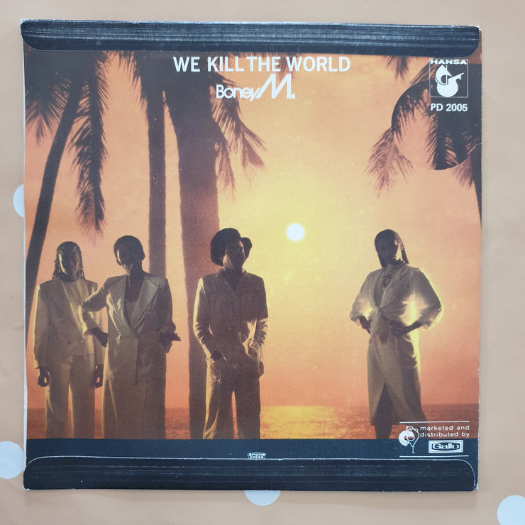 Boney M. ‎– We Kill The World - Vinyl 7" Record - Very-Good+ Quality (VG+) - C-Plan Audio