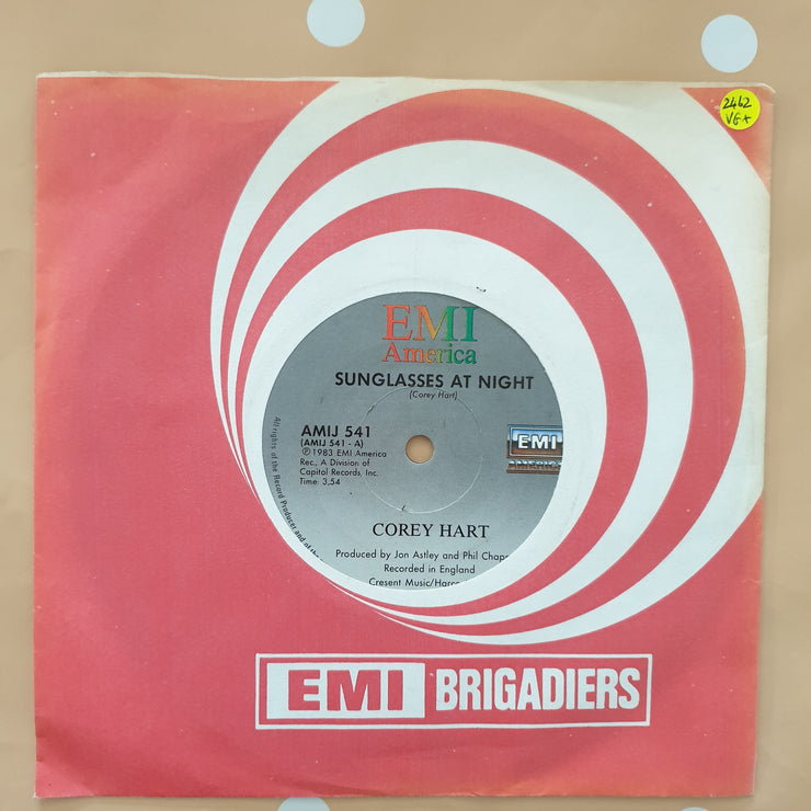 Corey Hart ‎– Sunglasses At Night - Vinyl 7" Record - Very-Good+ Quality (VG+) - C-Plan Audio