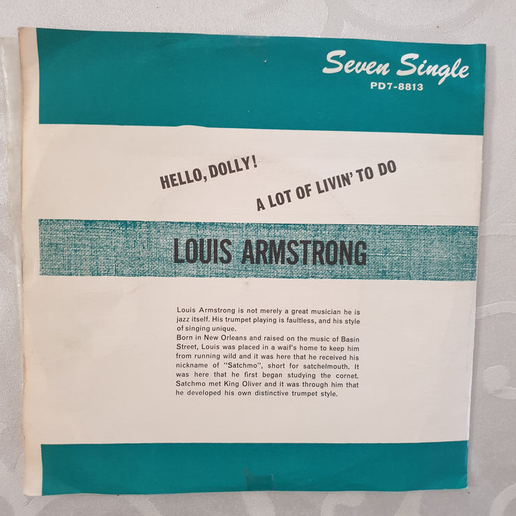 Louis Armstrong ‎– Hello Dolly / A Lot Of Livin' To Do - Vinyl 7" Record - Very-Good+ Quality (VG+) - C-Plan Audio