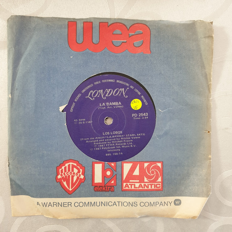 Los Lobos ‎– La Bamba - Vinyl 7" Record - Very-Good Quality (VG) - C-Plan Audio