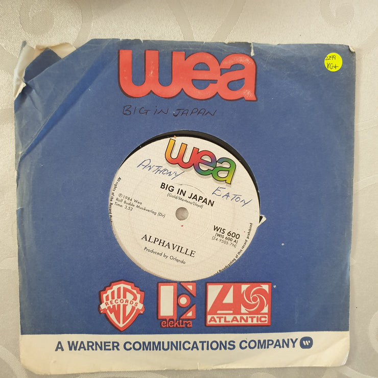 Alphaville ‎– Big In Japan - Vinyl 7" Record - Very-Good+ Quality (VG+) - C-Plan Audio
