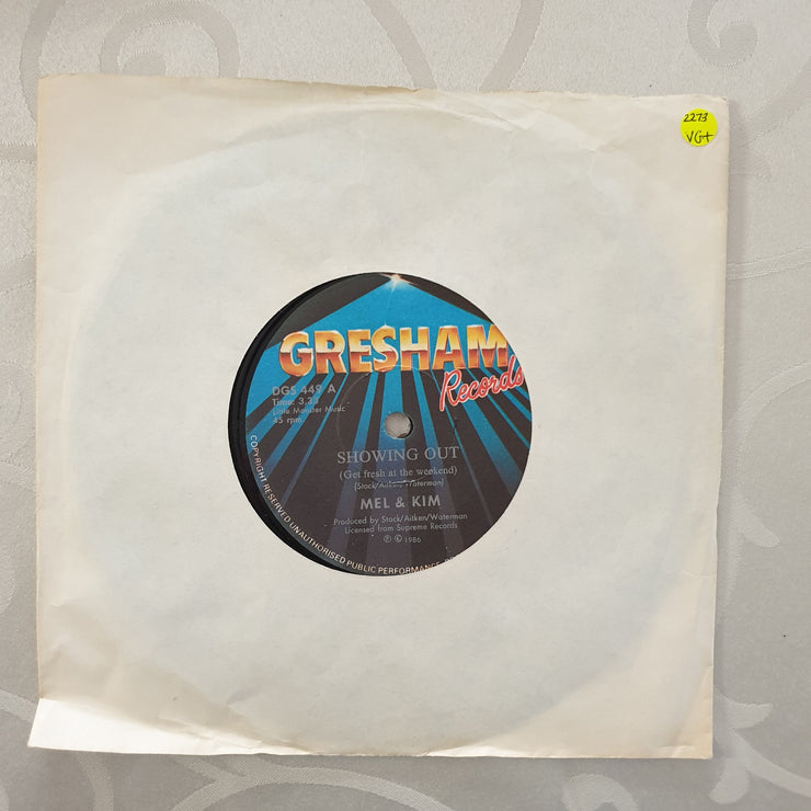 Mel & Kim ‎– Showing Out (Get Fresh At The Weekend) - Vinyl 7" Record - Very-Good+ Quality (VG+) - C-Plan Audio