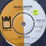 John Travolta ‎– Greased Lightning - Vinyl 7" Record - Very-Good Quality (VG) - C-Plan Audio