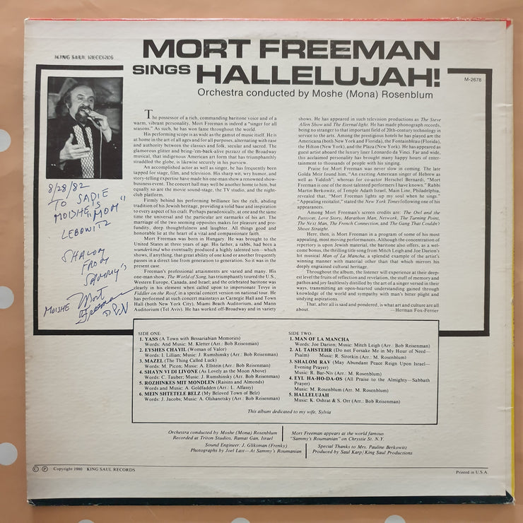 Mort Freeman Sings (Autographed) - Vinyl LP Record - Good+ Quality (G+) - C-Plan Audio