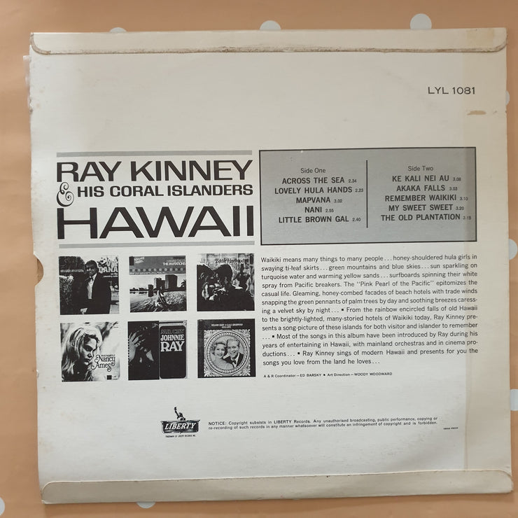 Ray Kinney - Hawaii - Vinyl LP Record - Very-Good Quality (VG) - C-Plan Audio