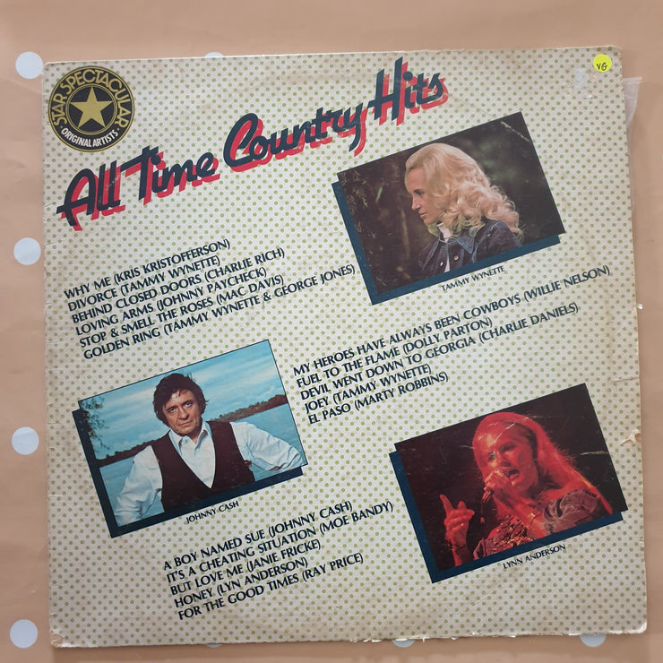All Time Country Hits - Original Artists - Vinyl LP Record - Very-Good Quality (VG) - C-Plan Audio