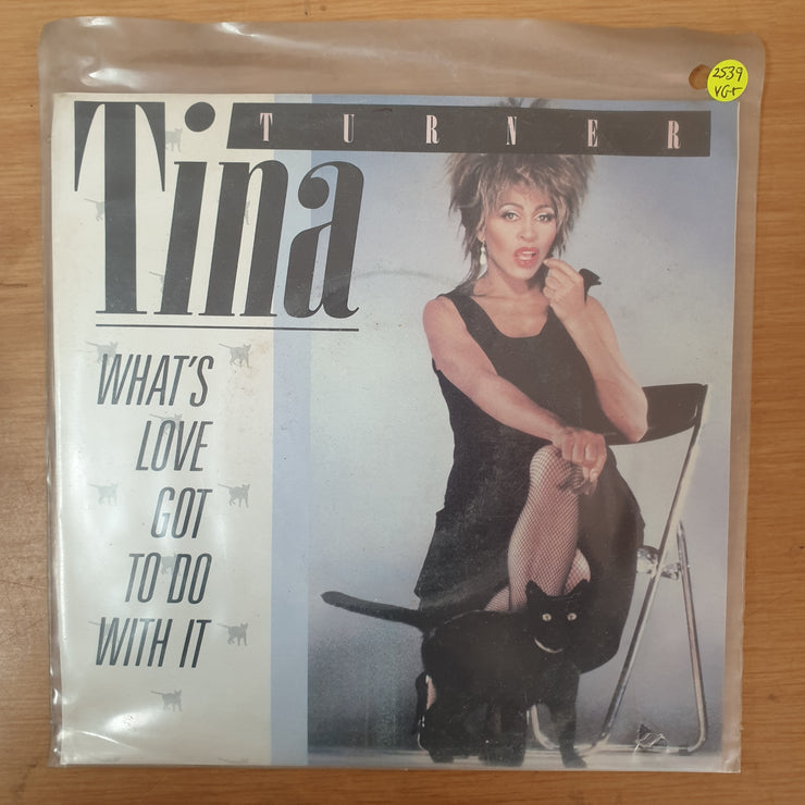 Tina Turner ‎– What's Love Got To Do With It - Vinyl 7" Record - Very-Good+ Quality (VG+) - C-Plan Audio