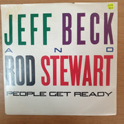 Jeff Beck And Rod Stewart ‎– People Get Ready - Vinyl 7" Record - Very-Good+ Quality (VG+) - C-Plan Audio