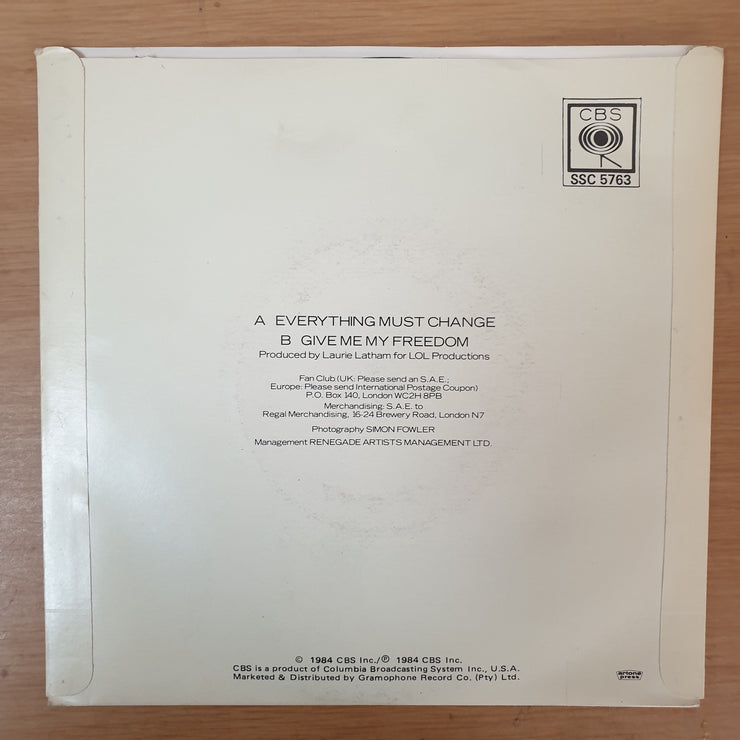 Paul Young ‎– Everything Must Change - Vinyl 7" Record - Very-Good+ Quality (VG+) - C-Plan Audio