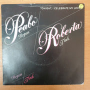 Peabo Bryson / Roberta Flack ‎– Tonight I Celebrate My Love - Vinyl 7" Record - Very-Good+ Quality (VG+) - C-Plan Audio