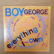 Boy George ‎– Everything I Own - Vinyl 7" Record - Very-Good+ Quality (VG+) - C-Plan Audio